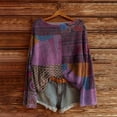 thumbnail image 2 of Felirenzacia Boho Tops for Women Ethnic Graphic Pullover, Baggy Long Sleeve Knit Top, Casual Fall Hippie Tunic, 2 of 3