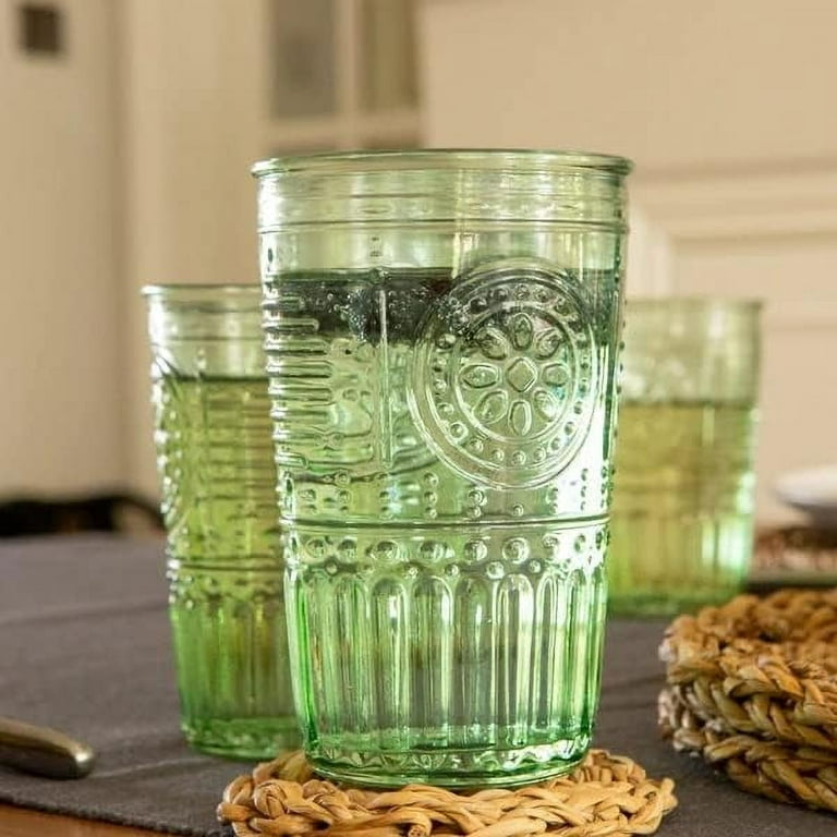 Bormioli Rocco Water Cool Green Glass, Set of 6, 10.25 oz