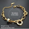 thumbnail image 3 of LFE 18K Gold Plated Bracelet | Lucky Amulet Bracelet Jewelry Enamel Dripping Oil | Stainless Bracelet | Evil's Eye Heart Shaped Pendant| Bracelet and Ring | Including Gift Box, 3 of 3