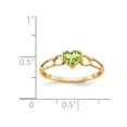 thumbnail image 2 of Natural Peridot 2/5 Carat (ctw) Heart Promise Ring in 14K Yellow Gold, 2 of 2