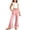 Pink, variant on OGLCCG Girls 2 Piece Outfits 4-14 Years Kids Sleeveless Crop Tank Tops and Cotton Linen Flare Pants with Pockets Teens Summer Cute Clothes Sets