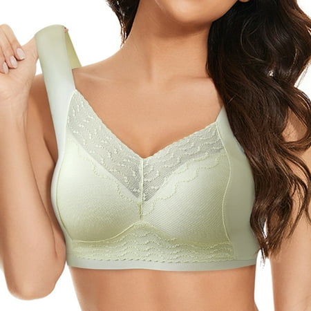 HCNTES V Neck Bras for Women Comfortable No Underwire Seamless Plunge Bralette Adjustable Wireless Smooth BraAG XL)