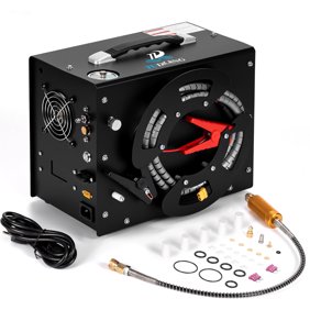 TUDIVING 4500 PSI PCP Air Compressor, Auto-Stop Portable Air Pump, 12V DC/110V AC with Built-in Converter for PCP Air Rifles