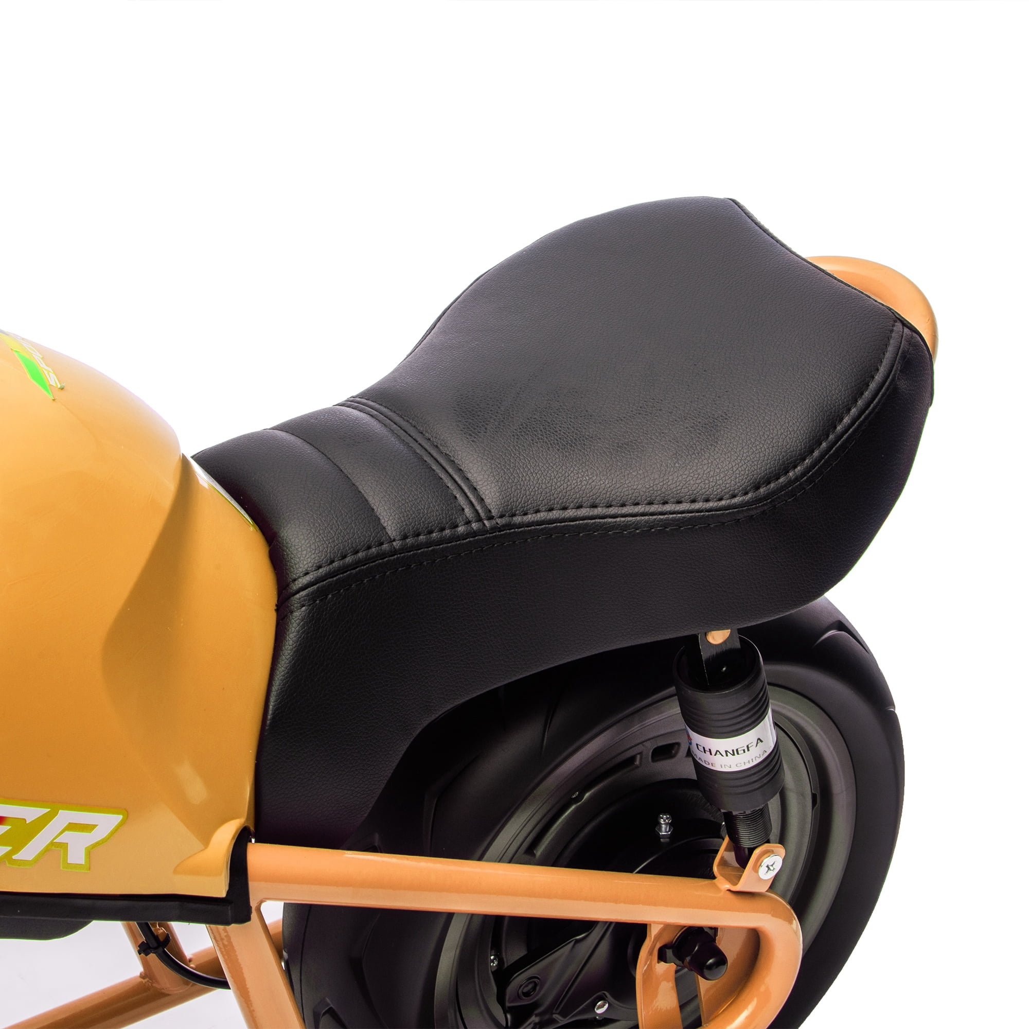 24V 9AH Electric Dirt Bike, 12 MPH & 110lb Max, 350W Ride On Toy for Big Kids w/14in EVA Wheels & Metal Frame, Twist Grip Throttle, Dual Suspension, Music, Light, Kids Motorcycle for Kids 6+, Orange