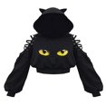 thumbnail image 1 of POINTERTECK Femmes Sweat à Capuche Y2K Gothique Punk Harajuku Cordon Sweat-Shirt, 1 of 6