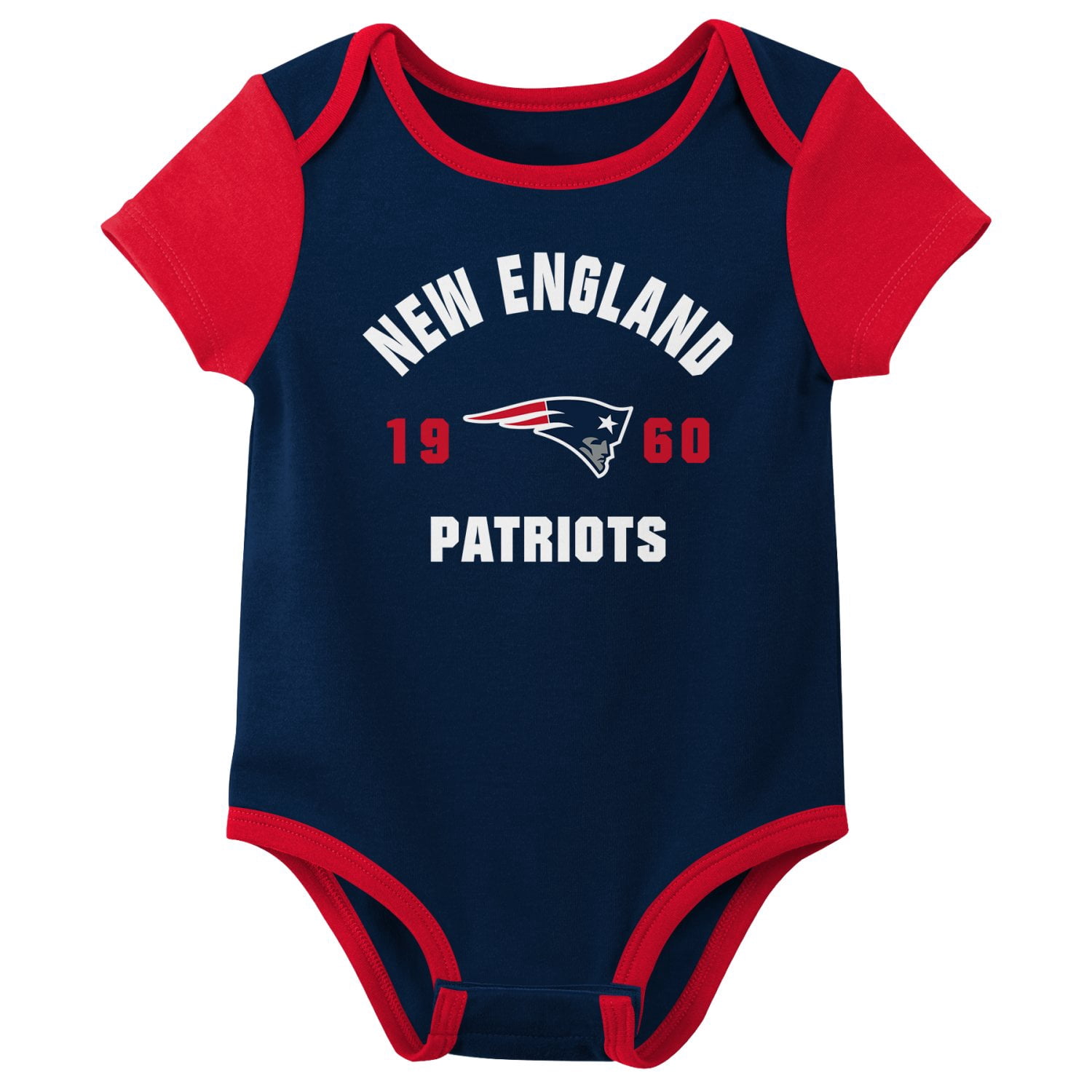NEW ENGLAND PATRIOTS NFL Infant Boys 3 Pack Onesie Game Day Fan Apparel