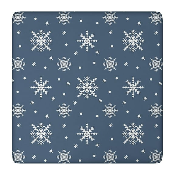 Decorative Stretch Christmas Tablecloth 36x36 Inch Square, Elastic Hem Spandex Material Ensures a Flat Fit on Tables for Christmas Day Festivities