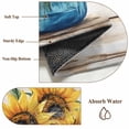 thumbnail image 6 of 2'x6' Rug Runners for Hallways Kitchen, Sunflower Non Slip Entryway Beside Floor Carpet Runner, Blue Bottle Yellow Floral Country Woodgrain Washable Laundry Room Bedroom Throw Rugs Mat for Family Pet, 6 of 8