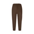 thumbnail image 5 of Capri Pants for Women Spring 2026 Drawstring Elastic High Waist Pants with Pocket Yoga Workout Cropped Joggers Ladies Comfy Plus Size 2026 Trendy Outfits Lightweight Cute Fashion Dressy Clothes Brown, 5 of 6