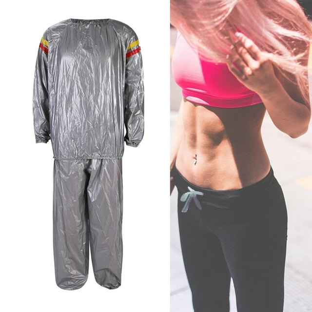 Traje de sudor de fitness DYNWAVEMX Traje de sauna de fitness Plata XXXL