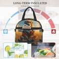 thumbnail image 4 of Uemuo Prairie Meditating Lion Printed Lunch Bag Lunch Box Reusable Insulated Lunch Tote Bag, Leakproof Thermal Cooler Sack Food Handbags Case High Capacity, 4 of 5