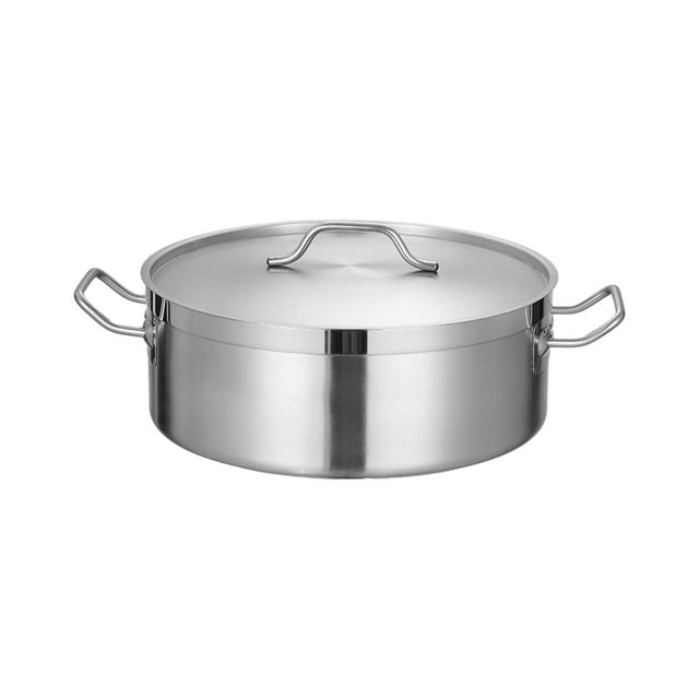 Olla de acero inoxidable con doble asa, cazuela multiusos, olla para sopa para 20 centímetros Zulema olla pequeña con tapa