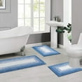 thumbnail image 3 of Ileading Bathroom Rugs Sets 4 Piece Plush Shaggy Microfiber Bath Rug with U-Shaped Contour Toilet Mat, 3 of 12