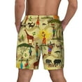 thumbnail image 4 of Haiem Ethnic African Mens Swim Trunks with Compression Liner 2 in 1 Swimming Shorts Stretch Swimwear Quick Dry,Board Shorts-Medium, 4 of 9