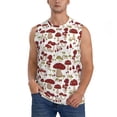thumbnail image 3 of Uemuo Mushroom Pattern Men's Sleeveless T-Shirt,Muscle Athletic Tank Top, Moisture-wicking Quick-dry Breathable Classic Tee Top for Gym Run Outdoor Sports-Small, 3 of 8