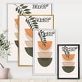 thumbnail image 4 of Designart 'Abstract Geometrical Moon and Sun With Leaf II' Modern Framed Canvas Wall Art Print, 4 of 5