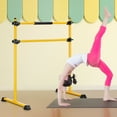thumbnail image 1 of Ainfox Adjustable Double Ballet Barre Stretching Bar Free Standing Home Dancing Gym(Yellow), 1 of 7