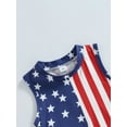 thumbnail image 5 of Hirigin Newborn Baby Boy Girl 4th of July Outfit Sleeveless American Flag Romper Jumpsuit 3 6 12 18 Months Independence Day Bodysuit, 5 of 7