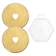 thumbnail image 1 of Unique Bargains Rotary Cutter Blades 45mm Steel for Sewing, Gold Tone, 2 Pieces, 1 of 5