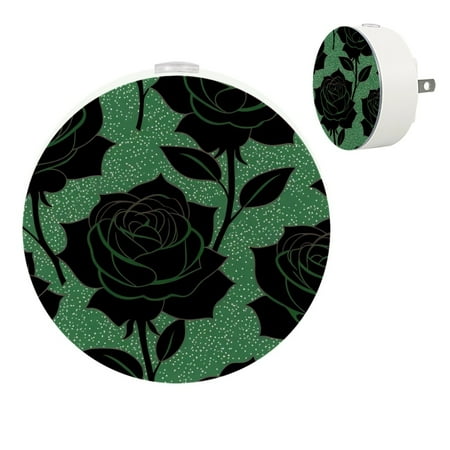 

YZUOUZY Night Lights Plug into Wall Lamps for Bedroom Small Lamps Set of 2 Flowers Plants Roses