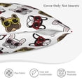 thumbnail image 5 of Bingfone Bulldog Sunglasses Face Linen Throw Pillow Covers Cushion Case Pocket Button Vintage Farmhouse Pillowcase-16"x16", 5 of 9