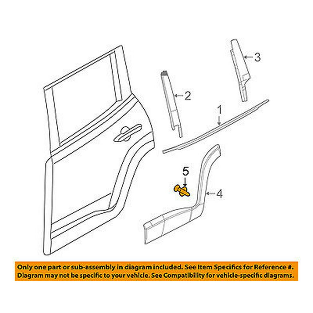 Jeep CHRYSLER OEM 1516 Renegade ExteriorRearBody Side Molding Clip