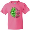 thumbnail image 3 of Inktastic Mental Health Awareness Green Sunflower Ribbon Youth T-Shirt, 3 of 5