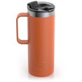 thumbnail image 4 of RTIC 20 oz Coffee Travel Mug with Lid and Handle, Stainless Steel Vacuum-Insulated Mugs, Leak, Spill Proof, Hot Beverage and Cold, Portable Thermal Tumbler Cup for Car, Camping, Dark Orange, 4 of 5