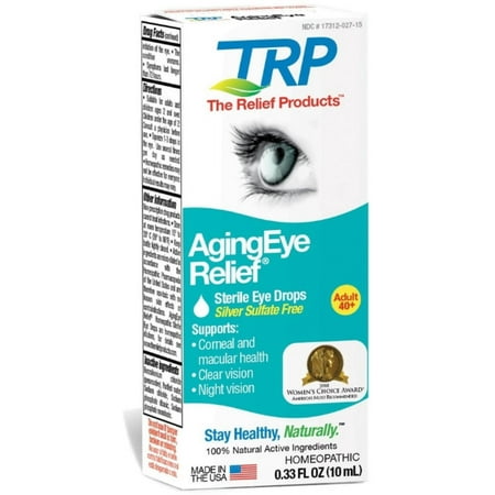 The Relief Products Aging Eye Relief Sterile Eye Drops, 0.33 oz, 6 Pack