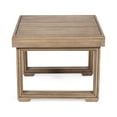thumbnail image 4 of GDF Studio Andrae Outdoor 3 Piece Acacia Wood Chat Set, Brown and Beige, 4 of 12