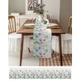 thumbnail image 3 of Ldtrchee Spring Floral Table Runner 36 Inches, Watercolor Herbs Summer Botanical Bed Runner Dresser Scarves Tabletop for Indoor Outdoor Parties/Ceremony/Banquet, 13"x 36", 3 of 8