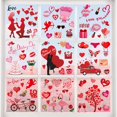 thumbnail image 4 of Decoraciones para el día de San Valentín, 103 piezas, calcomanías para ventanas de San Valentín, calcomanías para ventanas de doble cara, decoración navideña, 4 of 7