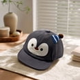thumbnail image 5 of Baby Boys Girls Baseball Cap Windproof Sun Hat Infant Toddler Duckbill Cap Soft Brim Cartoon Penguin Pattern Casual Outdoor Hat, 5 of 6