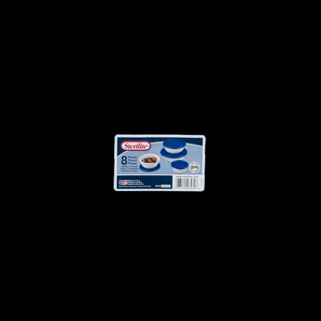 Sterilite 8 Piece Covered Bowl Set in White and Blue
