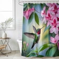 thumbnail image 6 of Polyester Fabric Spring Birds Shower Curtain, Botanical Flowers Leaves Nature Scenery Waterproof Bathtub Curtain Bathroom Decor Set with Hooks 36 x 72 Inches, 6 of 6