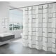 thumbnail image 1 of Cortina de ducha cuadrada blanca con ganchos, cortinas de ducha de 180 x 200 cm, cortina de baño a prueba de moho, tela de poliéster lavable e impermeable, 1 of 5