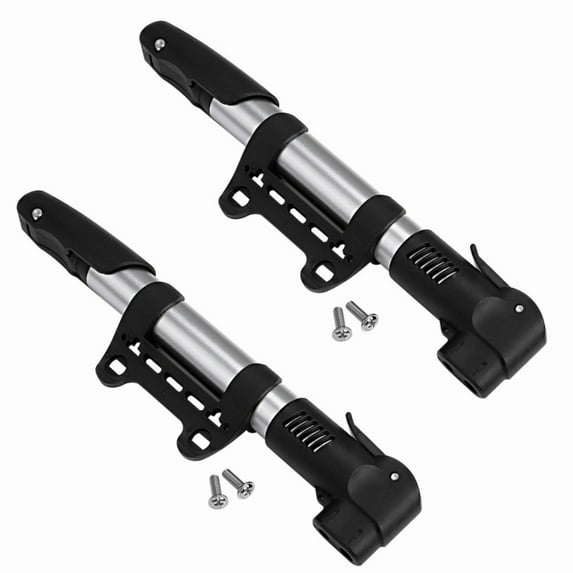 Pack of 2 Mini Bike Pump, Fits Presta and Schrader Valves, Bicycle Tire Pump for Road and Mountain Bikes - Happon