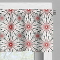 thumbnail image 3 of Ambesonne Geometric Window Valance, Trippy Flower, 54" X 18", Red Black White, 3 of 5