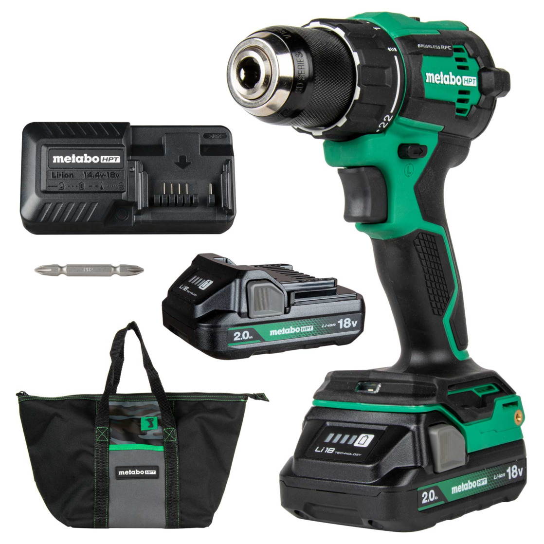 Metabo HPT 18V Cordless Drill Driver Kit, 1/2-In, DS18DEX