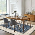 thumbnail image 2 of HOMERRY Tribal Throw Rugs Area Rug 3' x 5' Vintage Floral Area Rug Washable Non-Slip Carpet for Living Room Accent Low Pile Bedroom Floor Cover, Blue, 2 of 5