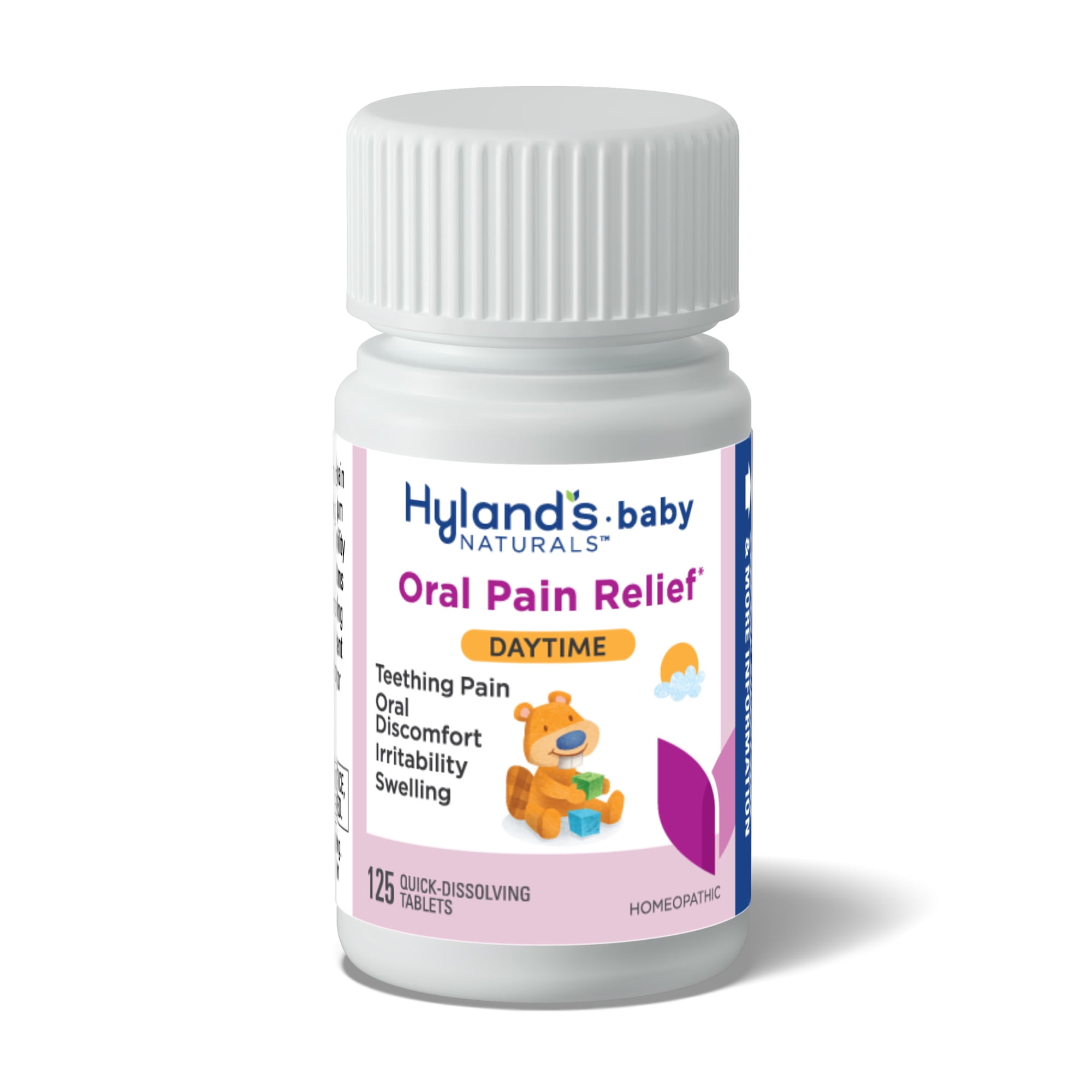 Hyland's Baby Oral Pain Relief, Ages 0+ Months, Daytime, 125 Quick Dissolving Tablets