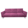 thumbnail image 1 of Sofá Cama Reclinable Paris Terciopelo Rosa, Brazos movibles, Futon 3 Posiciones Barbie EL BAZAR STORE Moderno abotonado, 1 of 8