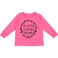 thumbnail image 3 of Inktastic Middle Sister Leaves, Circle, Heart Girls Long Sleeve Toddler T-Shirt, 3 of 5