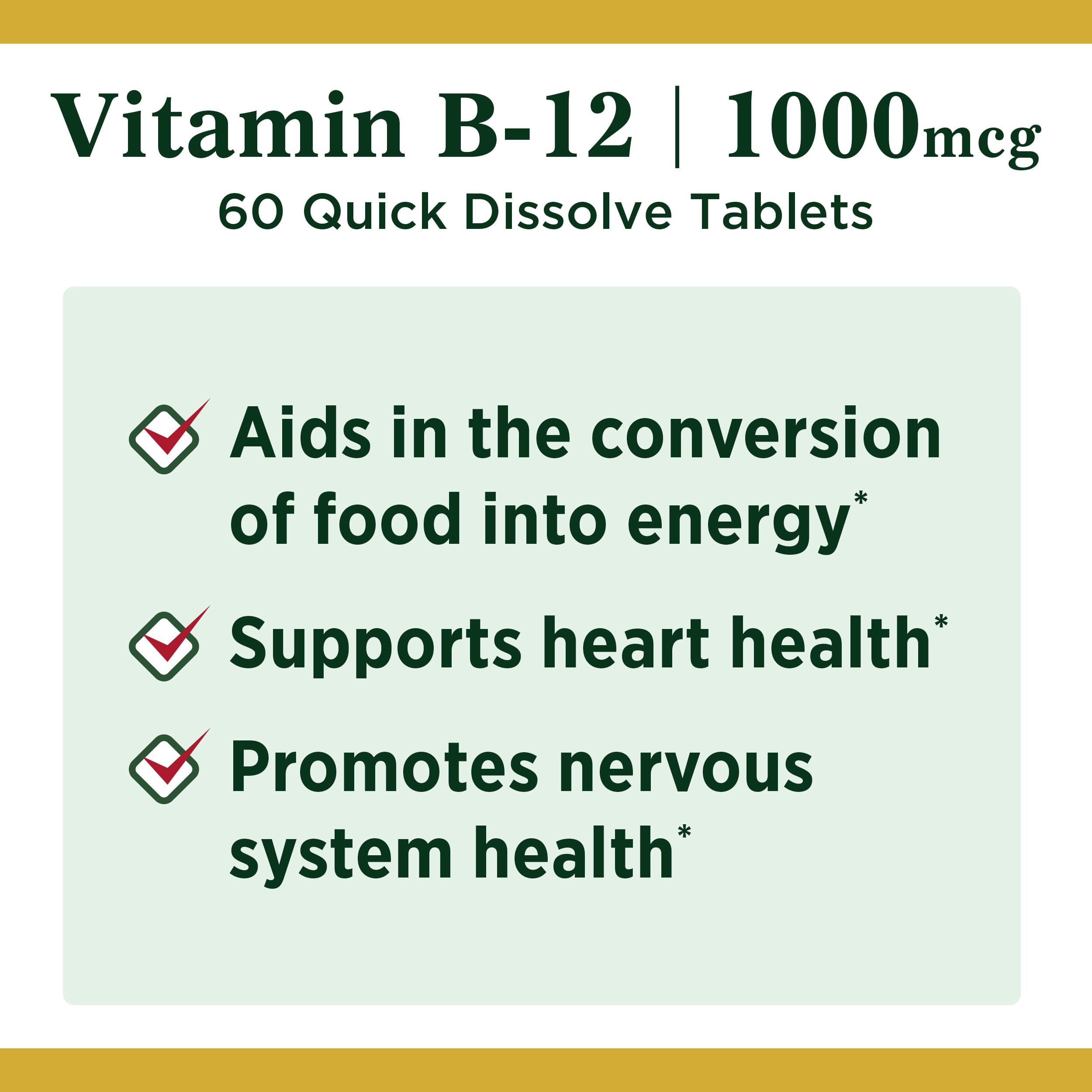 Nature's Bounty Vitamin B12 Methylcobalamin Tablets, 1000 mcg, 60 Ct - image 4 of 8