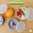 thumbnail image 3 of Juego de 4 cuencos Bamboo Kids WeeSprout con tapas para lavavajillas de 300 ml, 3 of 4