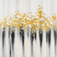 thumbnail image 2 of Atelier B Art Studio 12x12 Gold Ornate Wood Framed with Double Matting Museum Art Print Titled - Flowers Gold Abstract, 2 of 4