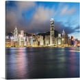thumbnail image 1 of ARTCANVAS Hong Kong China Blue Square Canvas Art Print - Size: 26" x 26" (1.50" Deep), 1 of 9