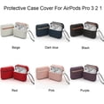 thumbnail image 2 of for Women Men Earphone Protector Luxury Full-Body Soft Silicone Cover with Keychain Protective Case Headphone Cases RED FOR AIRPODS 1/2, 2 of 8