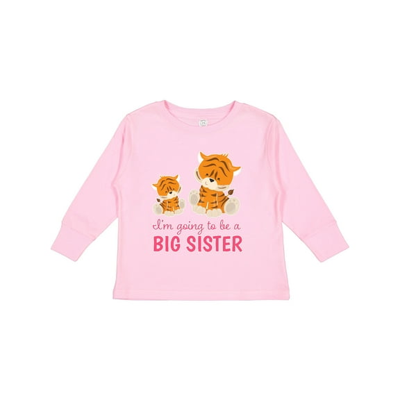 Inktastic I'm Going to Be a Big Sister Girls Long Sleeve Toddler T-Shirt