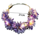 thumbnail image 2 of Corona de flores LED, diadema con corona de flores, tocado de flores LED luminoso, tocado de flores, 2 of 5